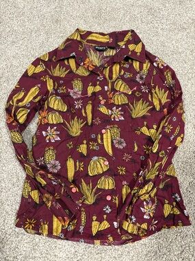 Cruel Girls Cactus Button Down Shirt